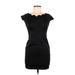 Jump Apparel Casual Dress - Bodycon: Black Solid Dresses - Women's Size Medium