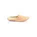 Donald J Pliner Mule/Clog: Tan Print Shoes - Women's Size 7 1/2 - Closed Toe