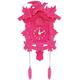 Quartz cuckoo clock Black Forest house with cuckoo call and musical mechanism, cuckoo clock cuckoo clock real wood, Pink