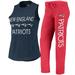Women's Concepts Sport Navy/Red New England Patriots Plus Size Meter Tank Top and Pants Sleep Set