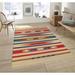 Brown 96 x 0.1 in Area Rug - Pasargad Anatolian Flatweave Cotton Southwestern Area Rug in Blue/Red/Beige Cotton | 96 W x 0.1 D in | Wayfair