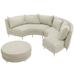 Seasonal Living Fizz 168" Wide Curved Patio Sectional w/ Cushions Wood in Gray | 36 H x 168 W x 63 D in | Wayfair 105FT003P2-FULL-RSB_105FZ-Z2-2A