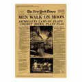 Affiche vintage The Apollo 11 Moon Landing New York Times autocollants de décoration de chambre