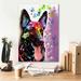 Winston Porter "German Shepherd 2" By Dean Russo, Giclee Canvas Wall Art, 18"X26" Canvas in Black/Indigo/Pink | 26 H x 18 W x 0.75 D in | Wayfair