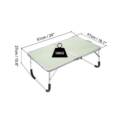 Foldable Laptop Table, Mini Picnic Bed Tray Reading Desks, Silver