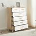 Rosewood 6-Drawer Combo Chest Storage Cabinet Dresser Organizer
