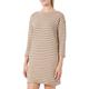 TOM TAILOR Damen Jersey Kleid mit Streifen 1032514, 30157 - Beige Anthracite Stripe, 36