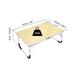 Foldable Laptop Table, Mini Picnic Bed Tray Reading Desks, Wood Color - Wood Color