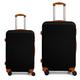 CALDARIUS Suitcase Large & Medium | Suitcase Set | Combination Lock | Travel Bag | Dual Spinner Wheels | Luggage | Lightweight | Hard Shell | (Black, Medium 24'' + Large 28'')