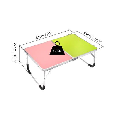 Foldable Laptop Table, Mini Picnic Bed Tray Reading Desks, Red Green - Red Green
