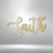 Latitude Run® Faith Script Steel Sign Wall Decor Metal | 5.75 H x 14.5 W x 0.048 D in | Wayfair 7D992057528142B2A0BDF80A9D55124C