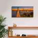 Latitude Run® Bay Bridge & Evening Commute by John Gavrilis - Wrapped Canvas Photograph Canvas in Blue/Gray/Orange | 12 H x 24 W x 0.75 D in | Wayfair