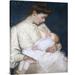 ZHENMIAO XINLEI TRADING INC Nursing the Baby by Lilla Cabot Perry - Wrapped Canvas Print Canvas, Solid Wood in White | 40 H x 32 W x 2 D in | Wayfair