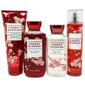 Bath and Body Works Japanese Cherry Blossom 4 Piece Gift Set - Includes Fine Fragrance Mist Ultra Shea Body Cream Body Lotion and Shower Gel - Full Size