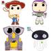 Funko Disney / Pixar POP! Pin Woody Wall-E Eve Buzz & Alien Set of 4 Large Enamel Pins