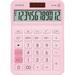 UNIONE Big Size Calculator with a Bright LCD Dual Power Handheld Desktop. Color. Business Office High School 5Ã—7in (Pink)