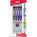 Pentel EnerGel Pearl Deluxe RTX Retractable Liquid Gel Pen 0.7mm 4 Pack Assorted Colors (BLN77WBP4M)