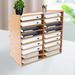 File Organizer for Desk 9-Tier Wood Desktop Organizer Paper Storage Letter Tray File Sorter for Home Office School 20.39 x 12.99 x 19.29in (Brown)