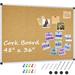 X BOARD Cork Board 48 x 36 Bulletin Board with Aluminum Frame Corkboard 4 x 3 Pin Board for Wall