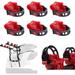 6Pcs/Set Bike Rack Hitch Mount Bicycle Car Bike Rack Strap Replacement Cradles Cargo Carrier Spare Hooks with Rubber Straps Car Racks Accessories 1-1/4 &2 Truck Hitch Red&Black