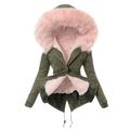Winter Coats for Women 2024 Plus Size Thicken Mid Length Puffer Jacket Warm Cold Weather Parkas Zip Up Hoodies