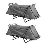Kamp-Rite Original Portable Versatile Cot Chair & Tent Gray (2)