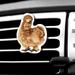 WIRESTER Car Air Freshener Fragrance Vent Clip Interior Decoration for Cars with Lemon Scented Pad - Fluffy Silkie Chicken