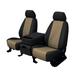 CalTrend Front Buckets Faux Leather Seat Covers for 2013-2018 Nissan NV200 - NS236-06LB Beige Insert with Black Trim