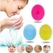 Bomutovy Face Scrubber 3 Pack Soft Silicone Facial Cleansing Brush Face Exfoliator Blackhead Acne Pore Pad Cradle Cap Face Wash Brush for Deep Cleaning Skin Care Gift for Girl