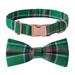 Plaid Collar Dog Collar Adjustable - Christmas Dog Collar Premium Classic plaid strap metal clasp collar