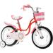 Royalbaby Little Swan Red 14 Girl s Bicycle with Training Wheels and Basket