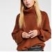 Free People Sweaters | Free People Softly Structured Sweater Turtleneck Top Size Small | Color: Red | Size: S