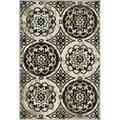 Loomaknoti Ohanzah Owena 2 x 3 Gray Medallion Indoor Accent Rug