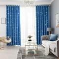 Blackout Curtains for Living Room Bedroom - Grommet Thermal Insulated Room Darkening Printed Curtains for Living Room Kids Bedroom Kitchen Set of 2 Panels