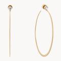 Michael Kors Jewelry | Michael Kors Cubic Zirconia Whisper Hoop Gold Tone Earrings Medium | Color: Gold | Size: Os