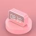 Multi-functional Electronic Desktop Clocks Smart Home/Office Decor Display LED Digital Display Timer Calendar Time Radio Alarm Clock PINK