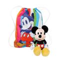 Disney Accessories | Disney Mickey Mouse 11" Plush Doll Toy & Drawstring Cinch Bag Set Girls Boys | Color: White | Size: Osbb