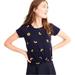 J. Crew Tops | J. Crew Sequin & Beaded Lemon Navy Tee | Color: Blue | Size: S