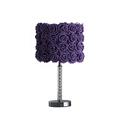 ORE International 18.25 Lavender Roses in Bloom Acrylic / Metal Table Lamp
