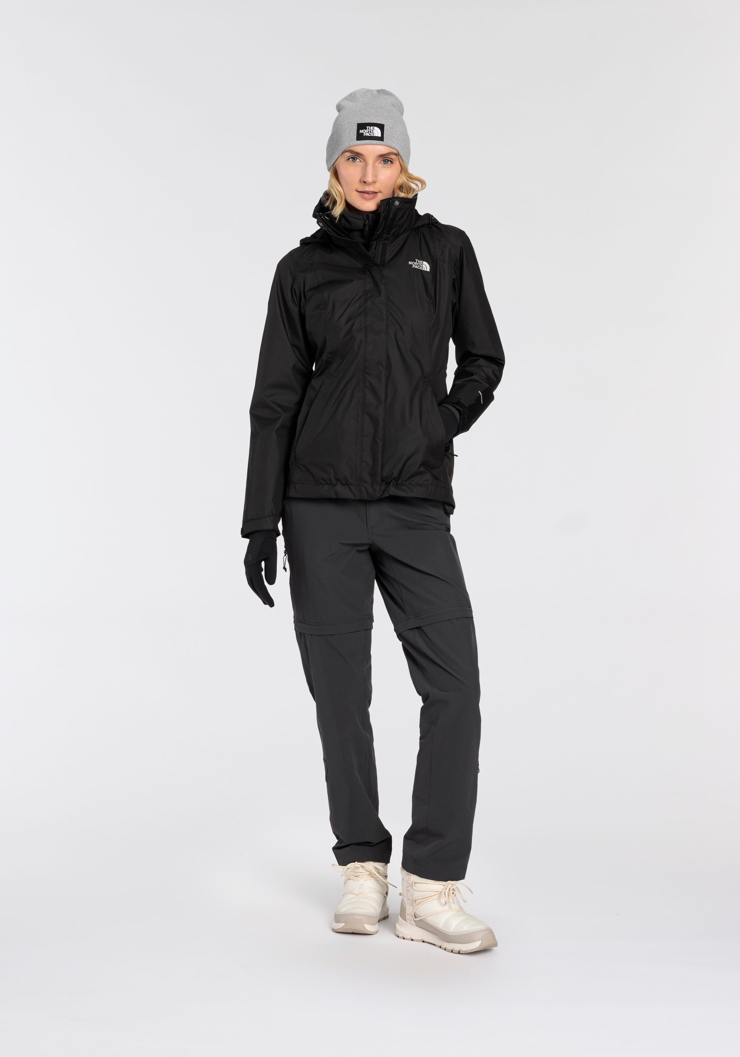 3-in-1-Funktionsjacke THE NORTH FACE "EVOLVE II TRICLIMATE", Damen, Gr. XL (42), schwarz, Obermaterial: 100% Polyester. Futter: 100% Polyester. Innenjacke: 100% Polyester. Meshfutter: 100% Polyester, unifarben, hüftbedeckend, mit Klettverschlüssen,...
