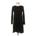 Ann Taylor LOFT Casual Dress - Shift: Black Solid Dresses - Women's Size X-Small Petite