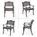 Costway 4PCS Patio Dining Bistro Chair All Weather Cast Aluminum - See Details