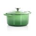 Crock-Pot Artisan Non-Stick Cast Iron Round Dutch Oven Non Stick/Enameled Cast Iron/Cast Iron in Green | 3 qt | Wayfair 950113364M