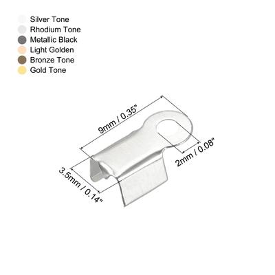 Fold Over Cord End, Terminators Crimp Cap Clasps Tips for Leather Ribbon DIY Craft Making - Multicolored