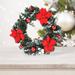 The Holiday Aisle® 15.7" Lighted Polyvinyl Chloride (PVC) Wreath Traditional Faux in Green/Red | 15.7 H x 15.7 W in | Wayfair