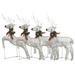 The Holiday Aisle® Christmas Reindeers Decoration Christmas Lighting Display w/ LEDs Metal in Yellow | 25.2 H x 7.5 W in | Wayfair