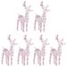 The Holiday Aisle® Christmas Reindeers Xmas Decoration Light Display w/ LEDs Acrylic Plastic in White | 21.7 H x 3.3 W in | Wayfair