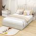Latitude Run® Upholstered Platform Bed w/ 4 Drawers & Headboard Wood in Gray/Brown | 44 H x 57 W x 78 D in | Wayfair