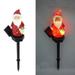 Christmas Solar Garden Lights Solar Lighted 3D Santa Claus and Snowman Stake for Xmas Garden Pathway Santa Claus