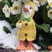 Biplut Duck Statue Animal Garden Statue Resin Umbrella Raincoat Duck Ornament Collectible Figurine Duck Figurine Garden Decor Statues Figurines Ornaments for Home House Office Table Decor - Yellow